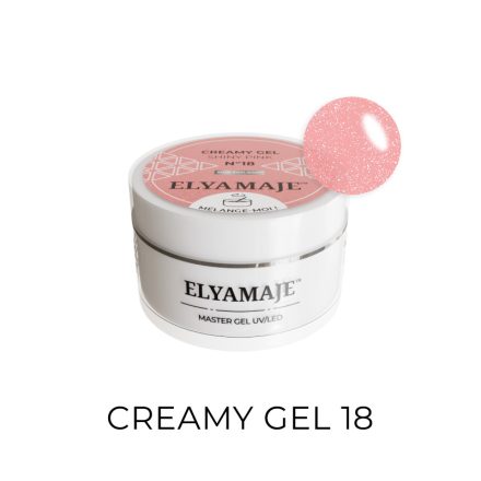 Shiny Pink n° 18 – Gel pailleté de construction – Creamy Gel UV LED – ElyaMaje