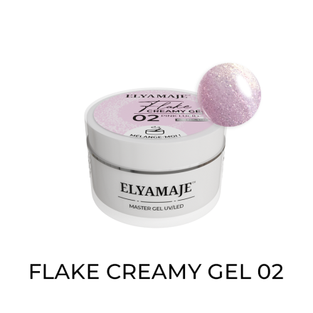 Pink Lucid n°02 – Flake Creamy Gel – Gel de construction UV LED – ElyaMaje