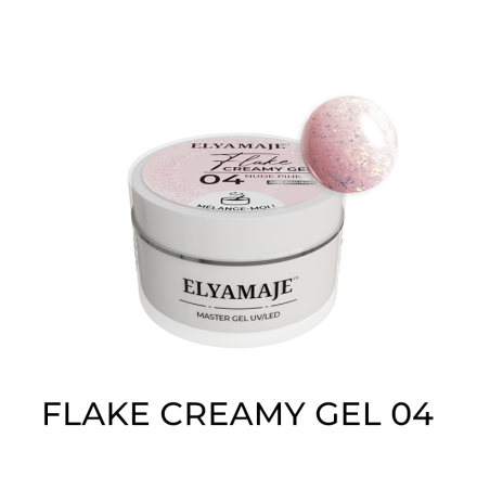 Nude Pink n°04 – Flake Creamy Gel – Gel de construction UV LED – ElyaMaje